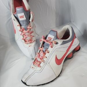 Nike Shox Conundrum Running Shoes White Pink Womens Sz 1p